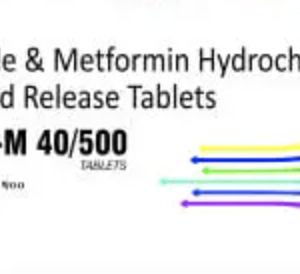 Gliclazide 40 mg + Metformin Hydrochloride 500 mg